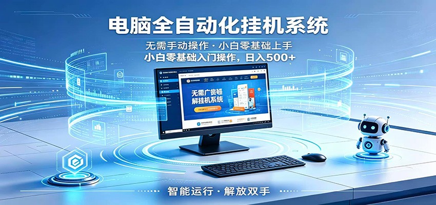 智能广告挂机无需值守,小白上手轻松实现每日增收