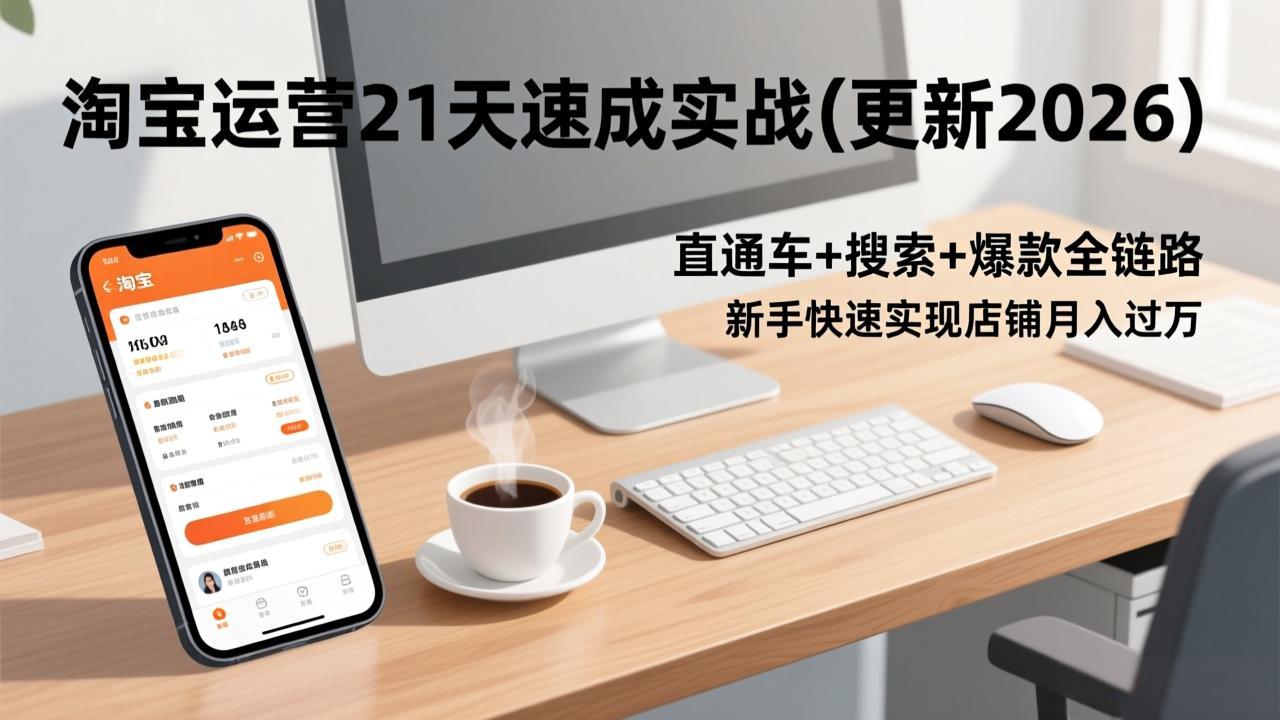 淘宝运营21天速成实战(更新2026