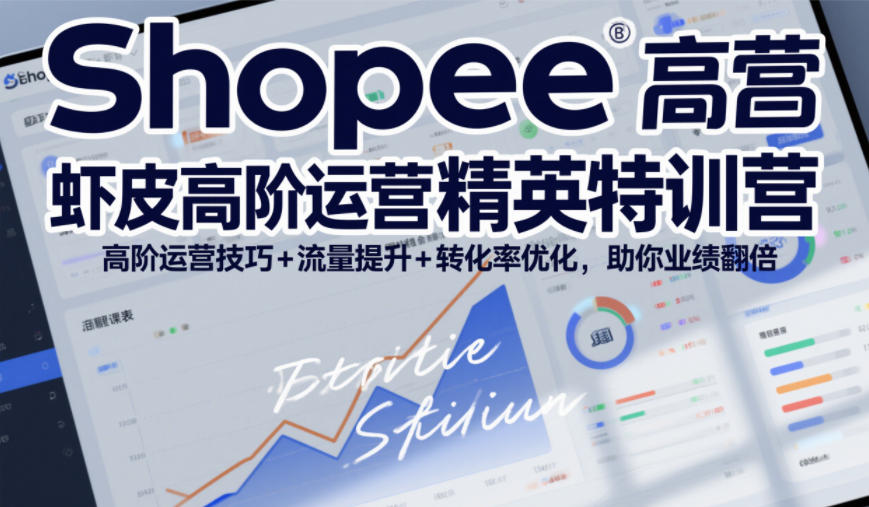 Shopee虾皮高阶运营精英特训营，高阶运营技巧+流量提升+转化率优化，助你业绩翻倍