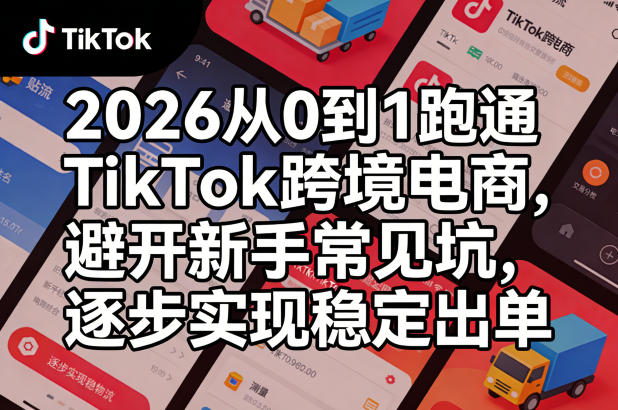 2026从0到1跑通TikTok跨境电商，避开新手常见坑，逐步实现稳定出单(更新0414)
