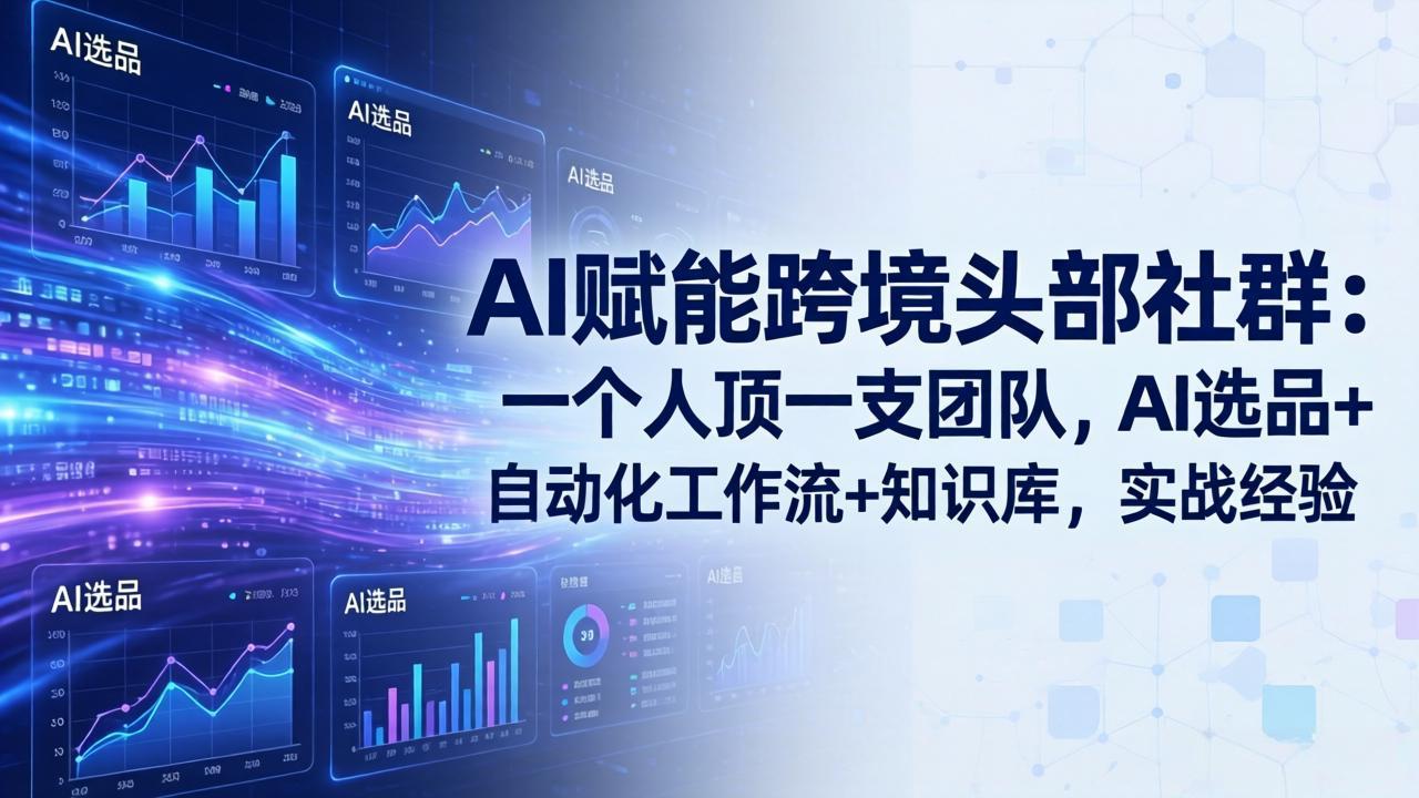 AI赋能跨境头部社群：一个人顶一支团队，AI选品+自动化工作流+知识库，实战经验-更新3月