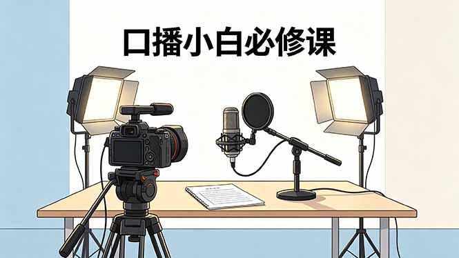 口播小白必修课:录像收音灯光设备+脚本撰写,搭专业级录制场景
