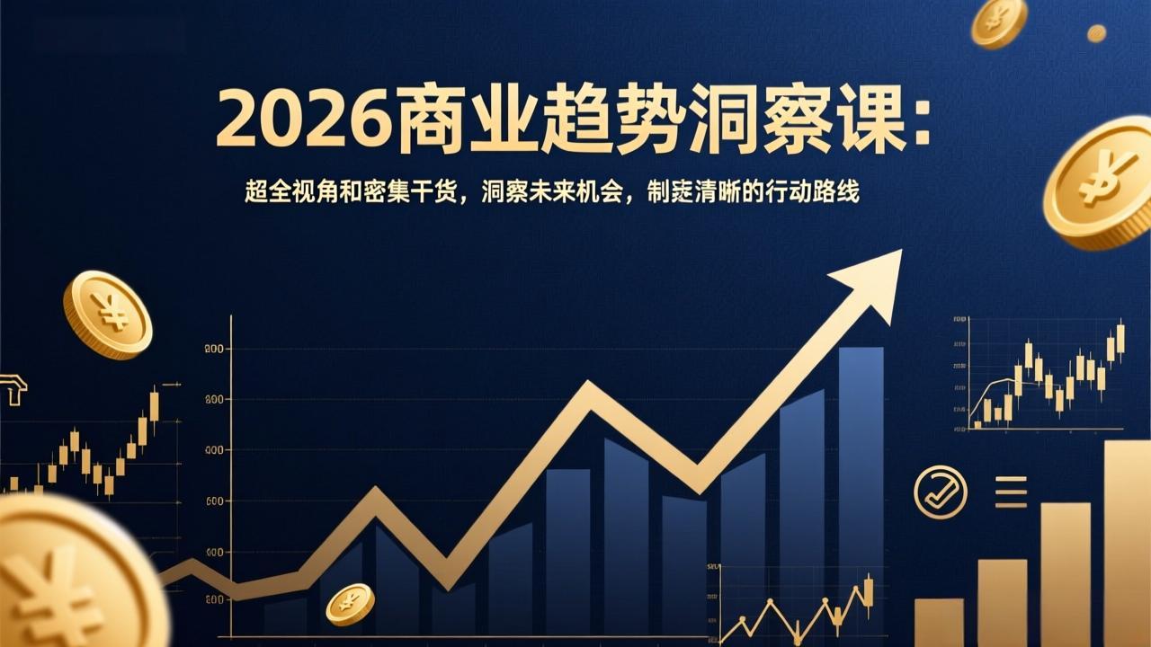 2026商业趋势洞察课：超全视角和密集干货，洞察未来机会，制定清晰的行动路线