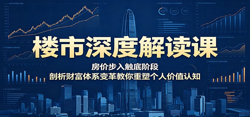 楼市深度解读课:房价步入触底阶段,剖析财富体系变革教你重塑个人价值认知