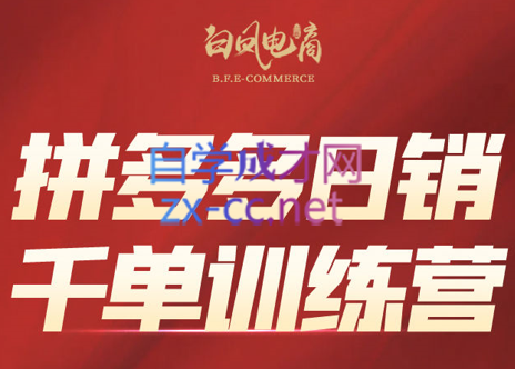 白凤电商·拼多多日销千单训练营(更新7月)